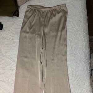 Satin champagne pants